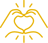 hands in shape of heart icon