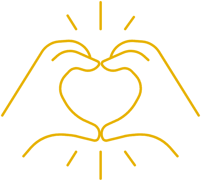 hands in shape of heart