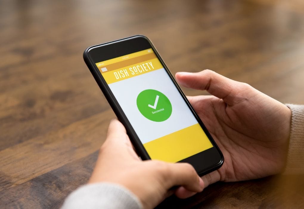 App with Dish Society Confirmation